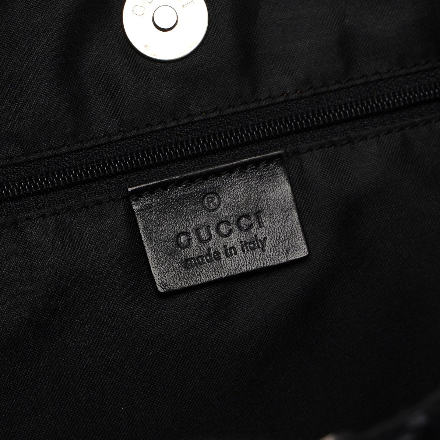 1997 Black Suede GG Shoulder Bag
