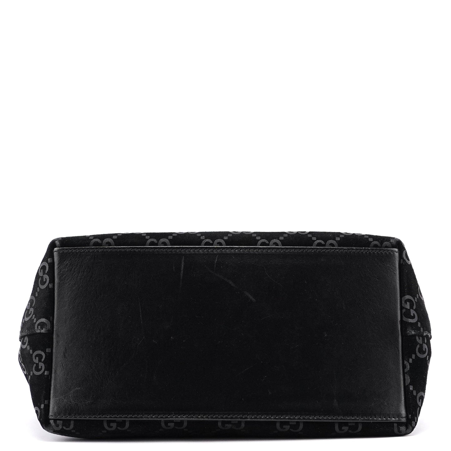 1997 Black Suede GG Shoulder Bag