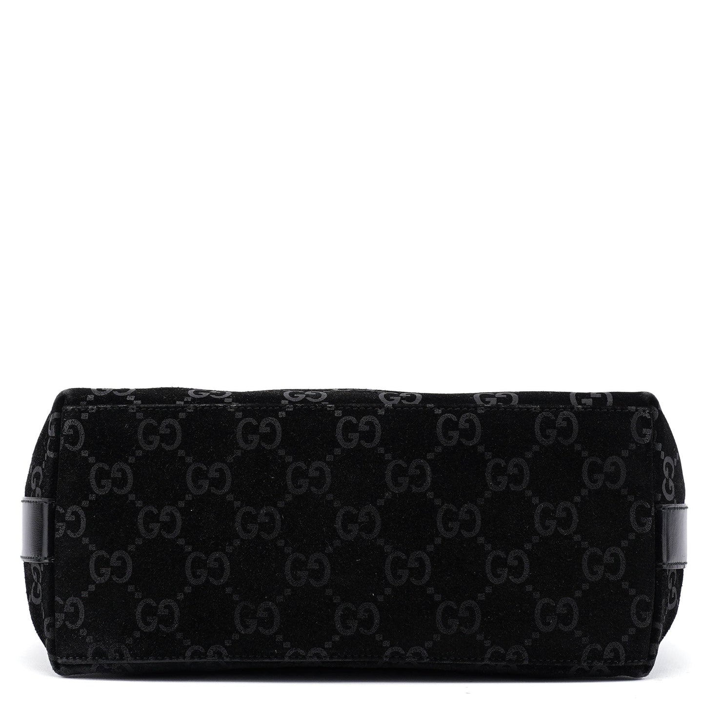 1997 Black Suede GG Shoulder Bag