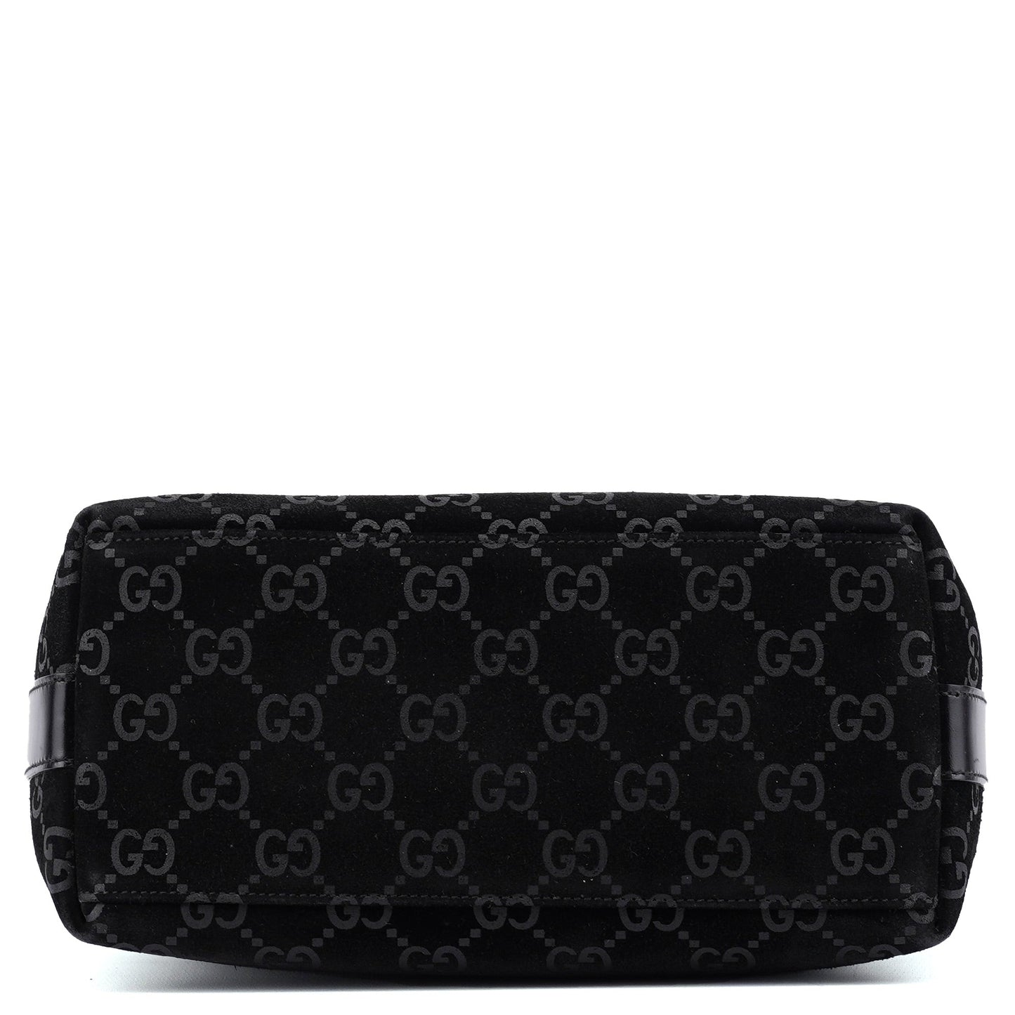 1997 Black Suede GG Shoulder Bag