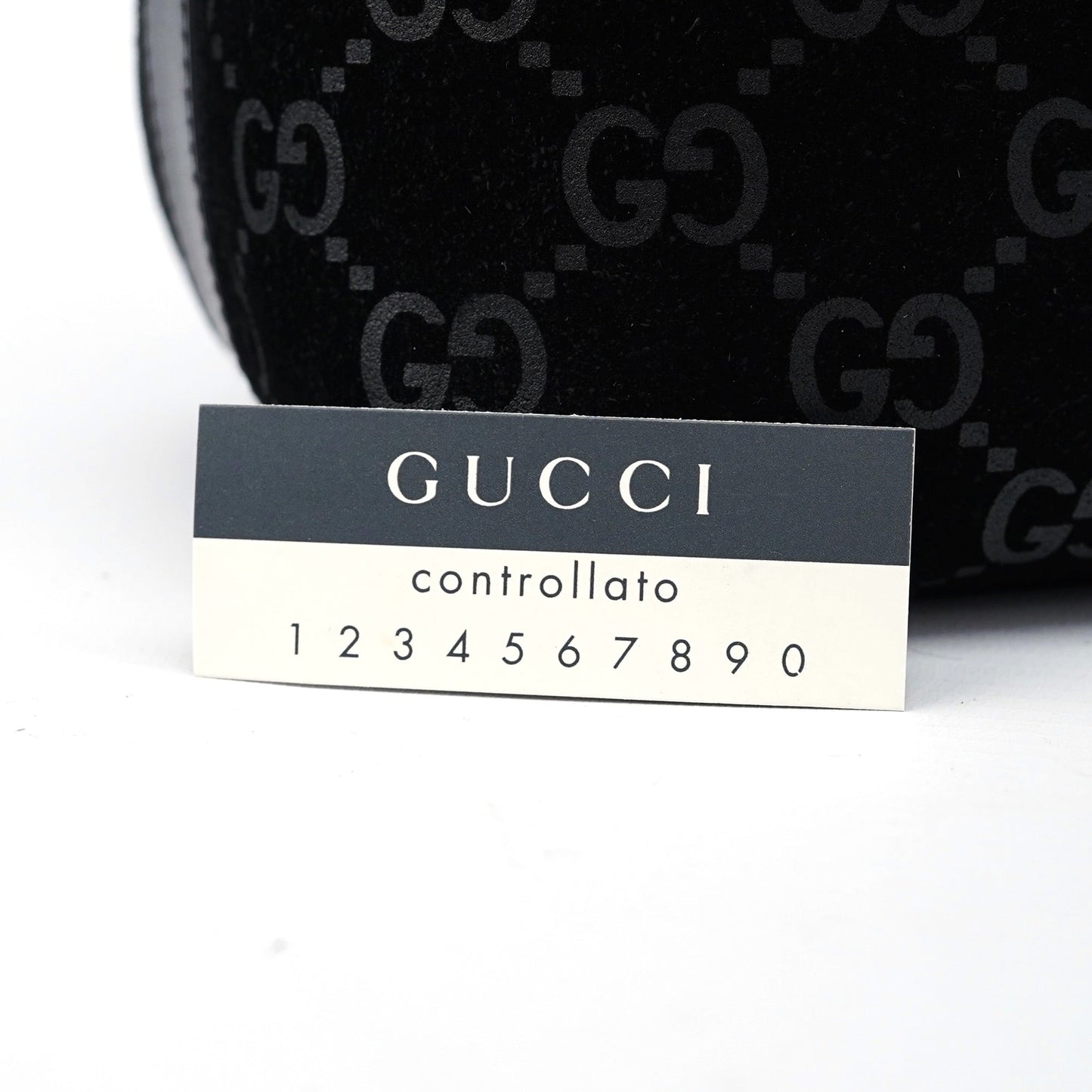 1997 Black Suede GG Shoulder Bag