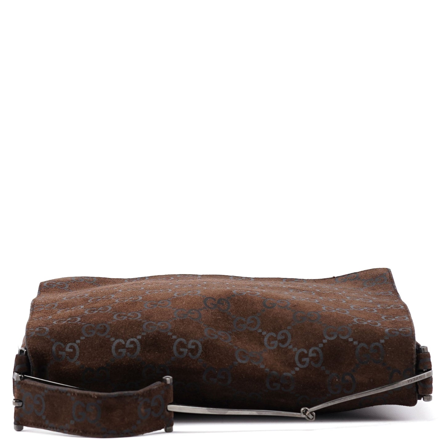 1997 Brown GG Suede Horsebit Shoulder Bag