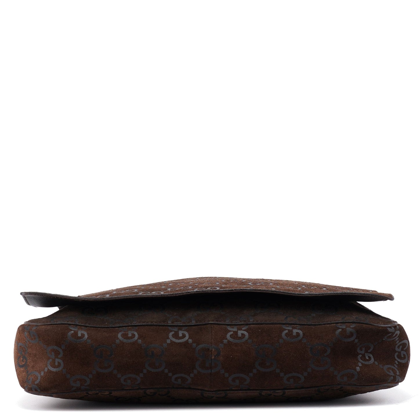 1997 Brown GG Suede Horsebit Shoulder Bag