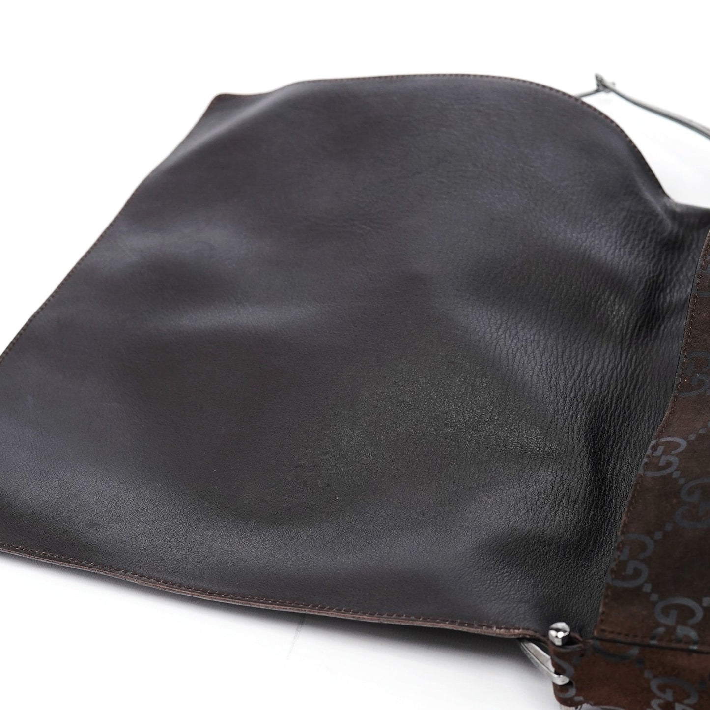 1997 Brown GG Suede Horsebit Shoulder Bag