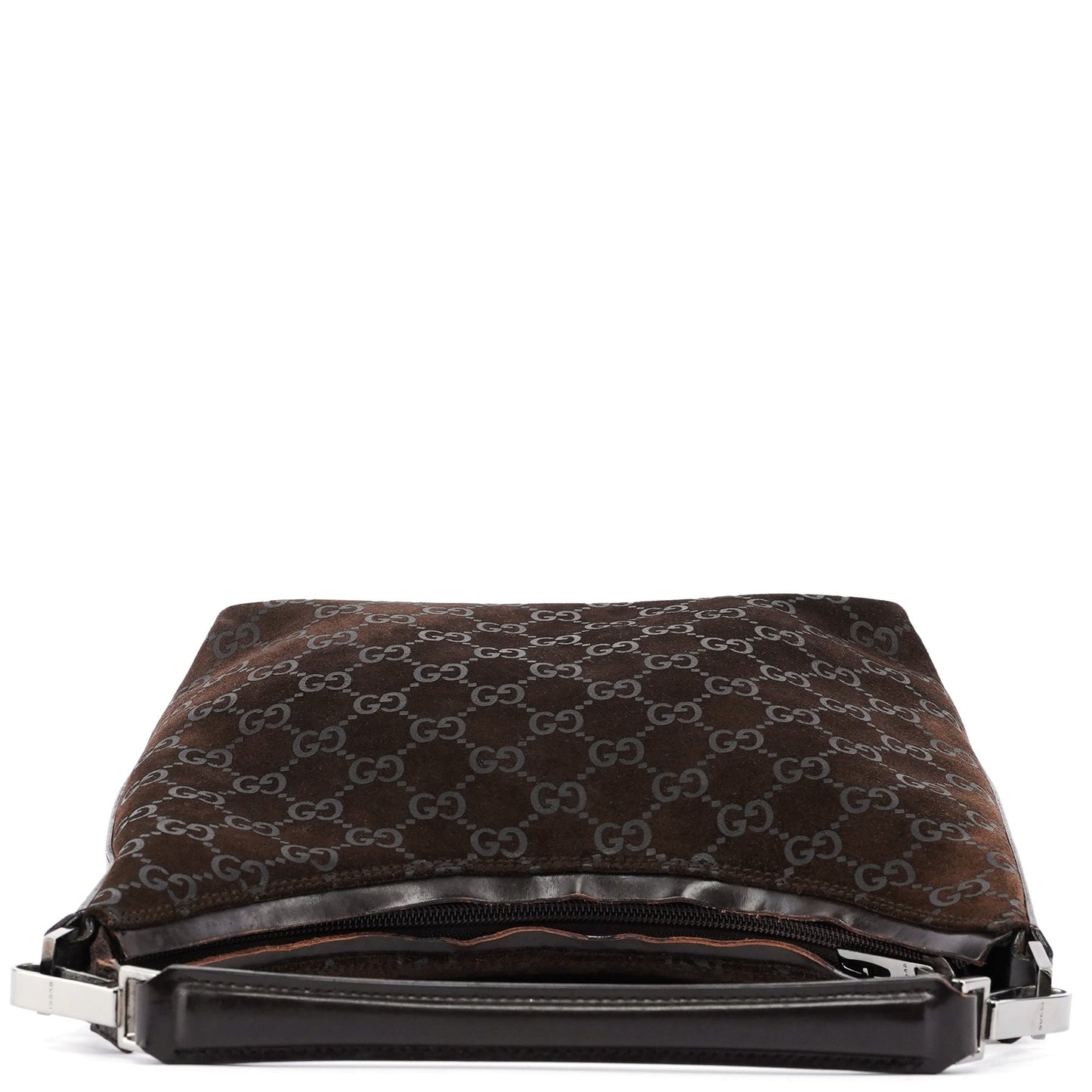 1997 Brown Suede GG Shoulder Bag