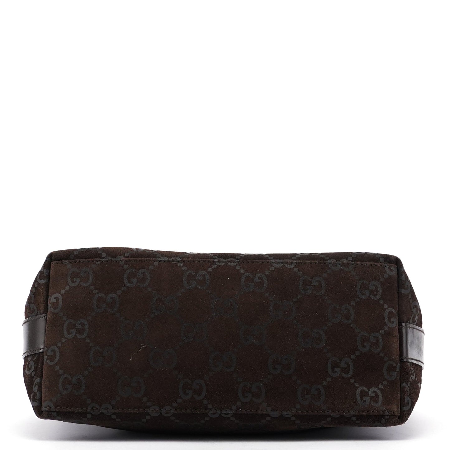 1997 Brown Suede GG Shoulder Bag