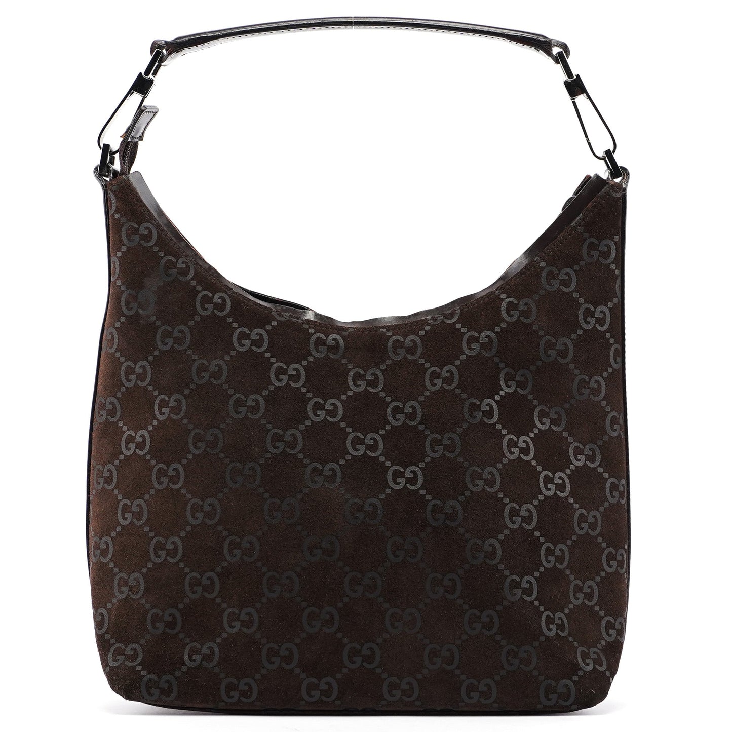 1997 Brown Suede GG Shoulder Bag