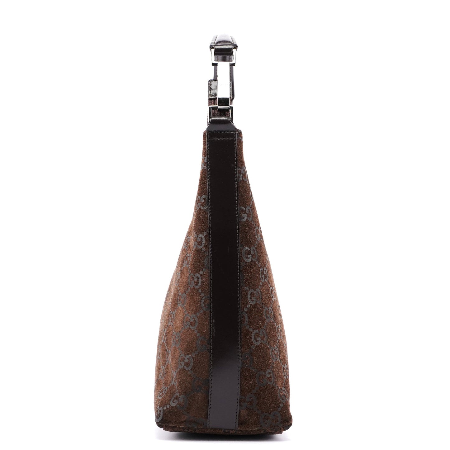 1997 Brown Suede GG Shoulder Bag