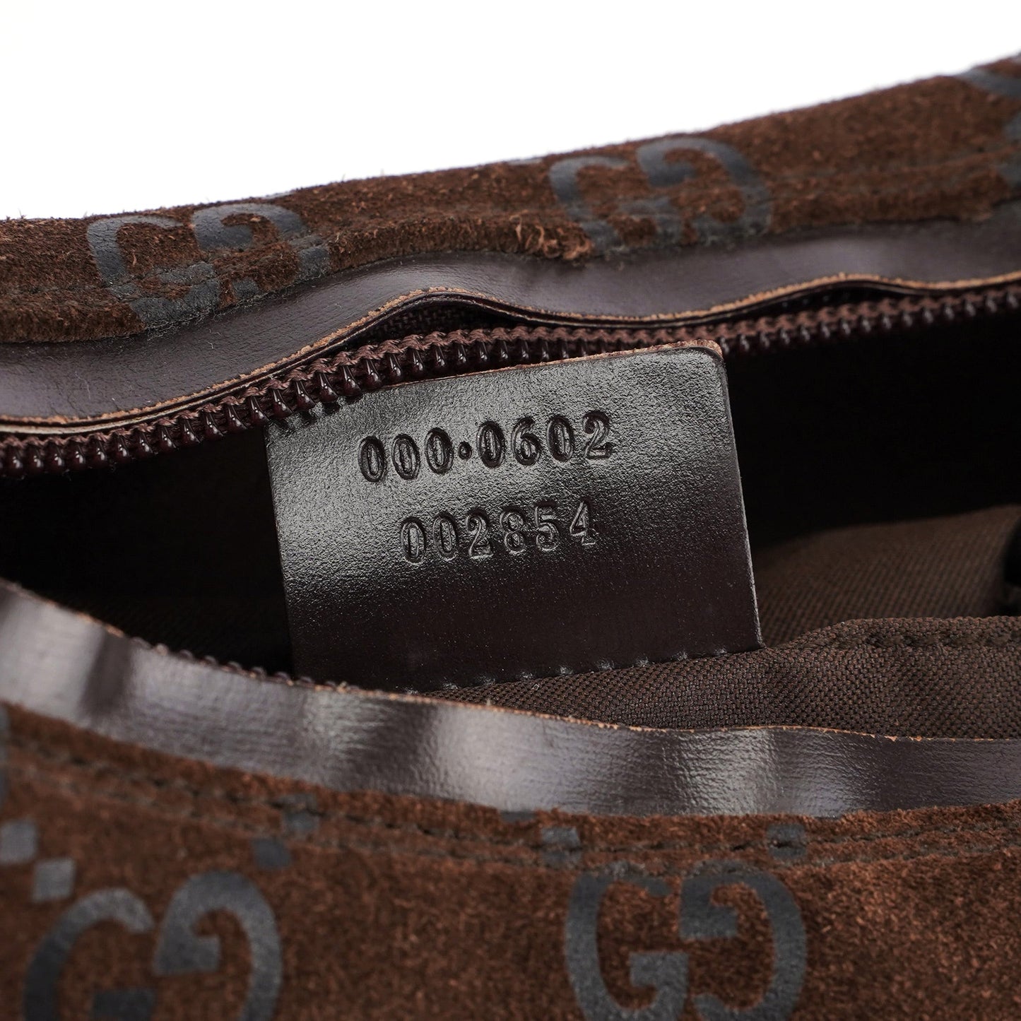 1997 Brown Suede GG Shoulder Bag