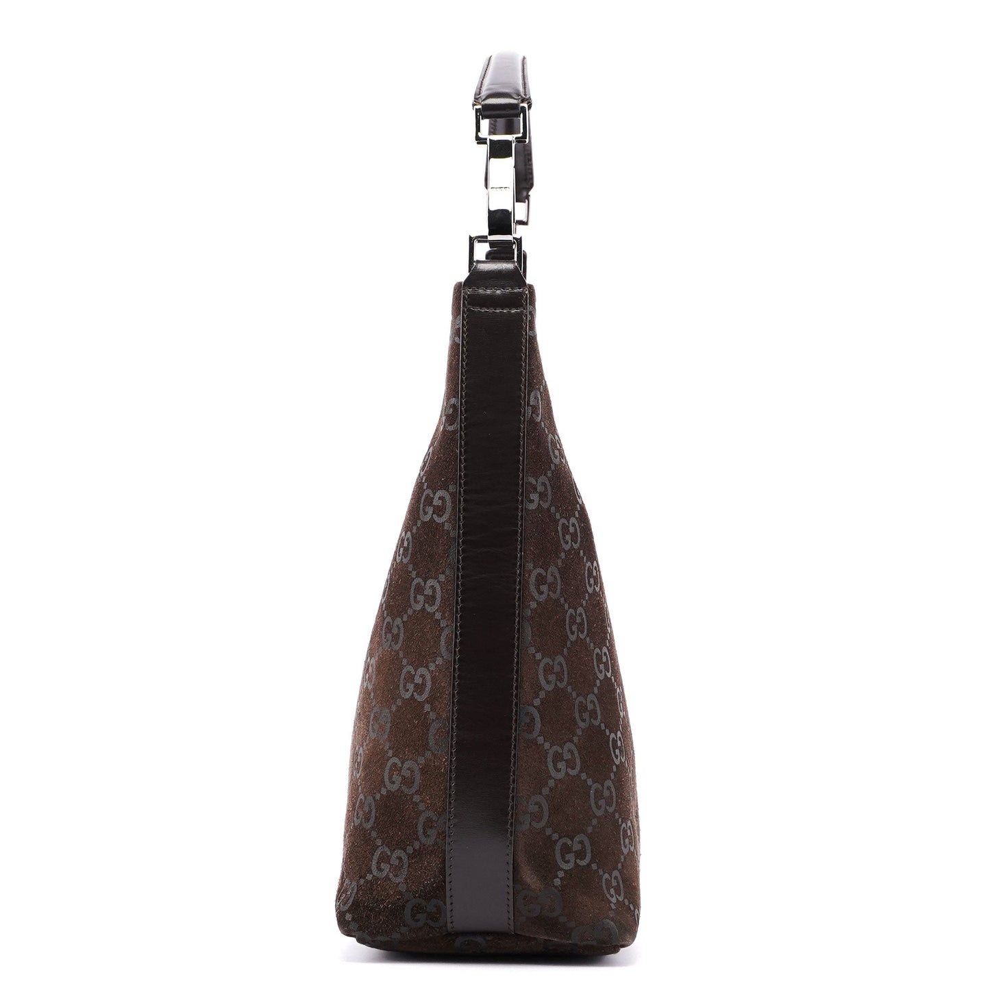 1997 Brown Suede GG Shoulder Bag