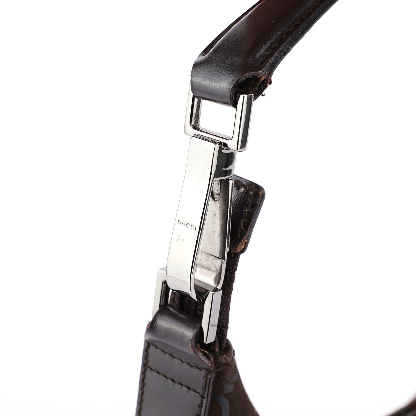 1997 Brown Suede GG Shoulder Bag