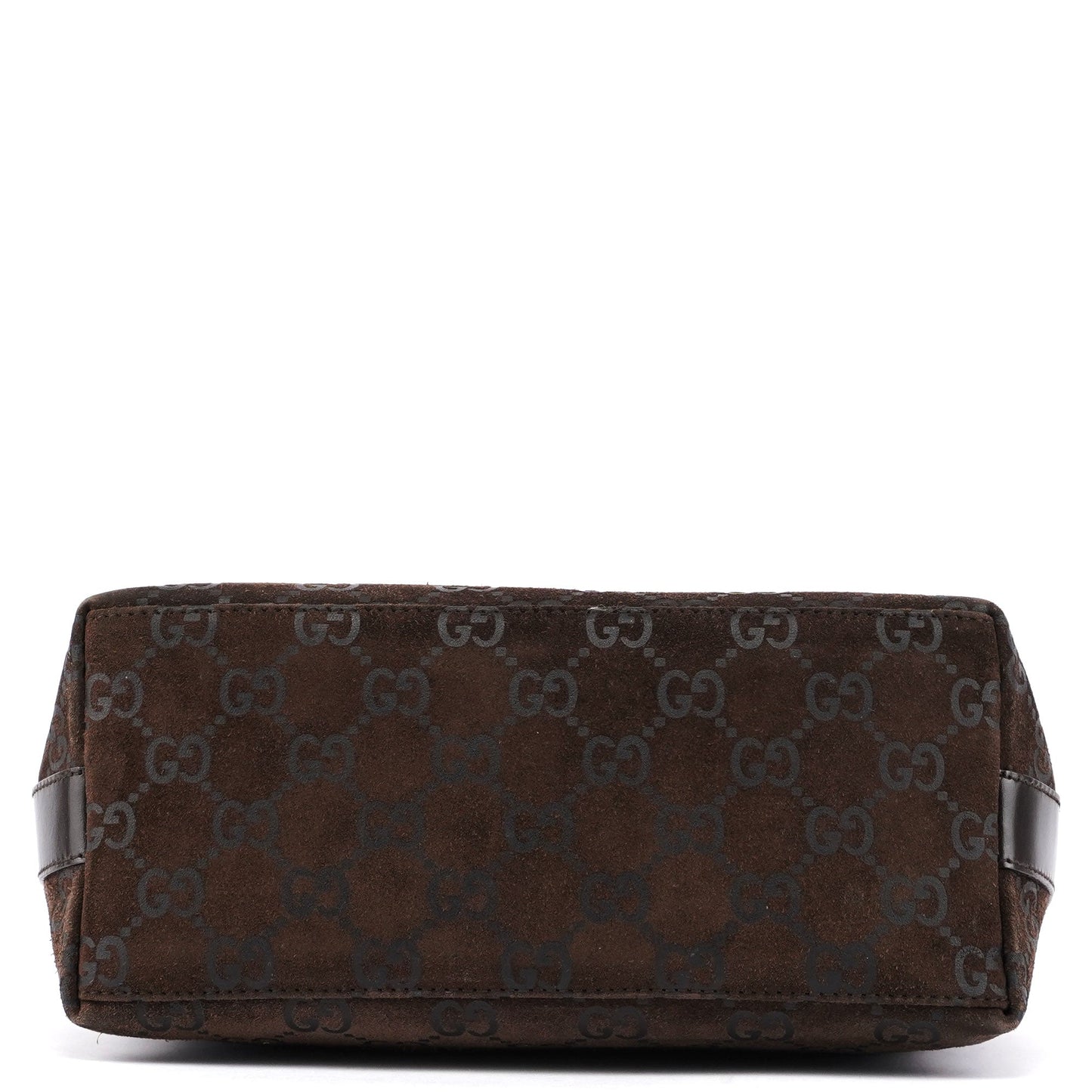 1997 Brown Suede GG Shoulder Bag