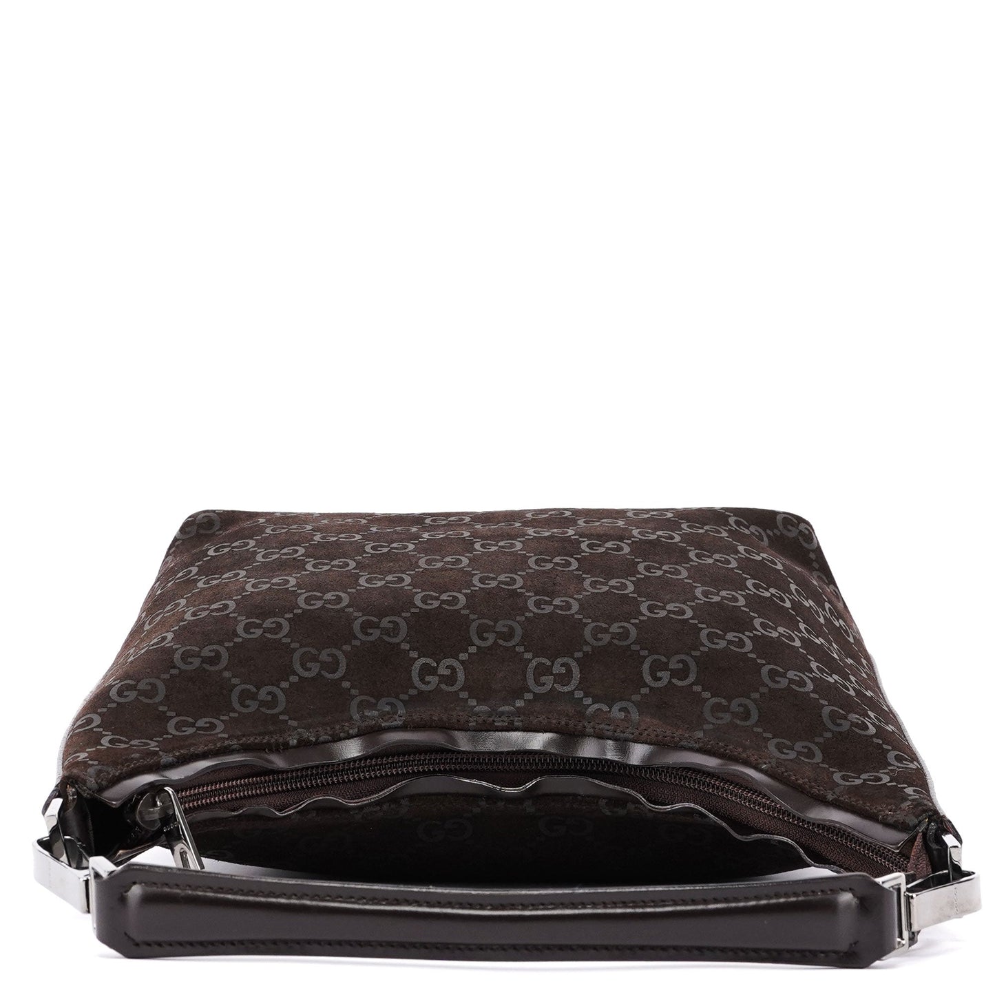 1997 Brown Suede GG Shoulder Bag