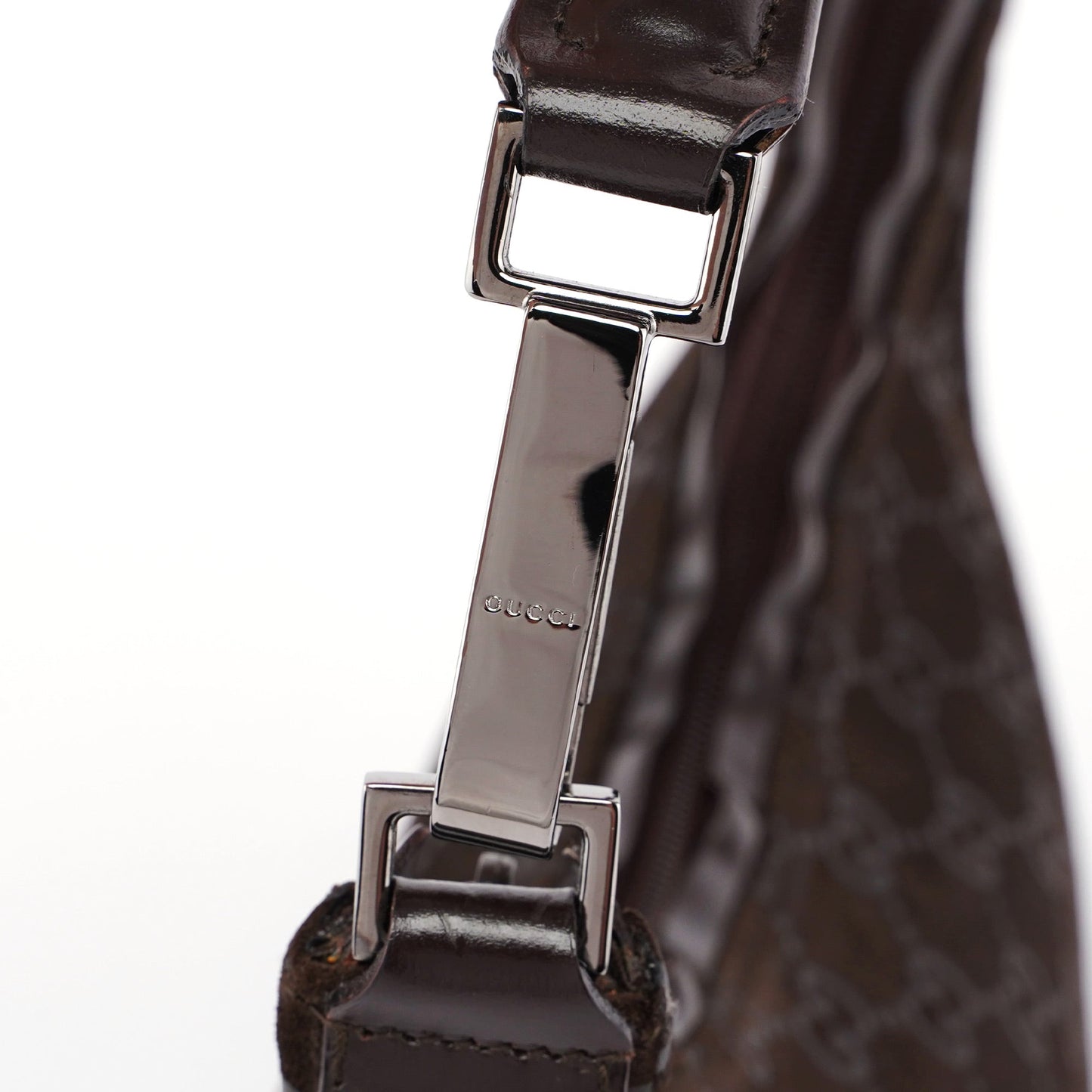 1997 Brown Suede GG Shoulder Bag