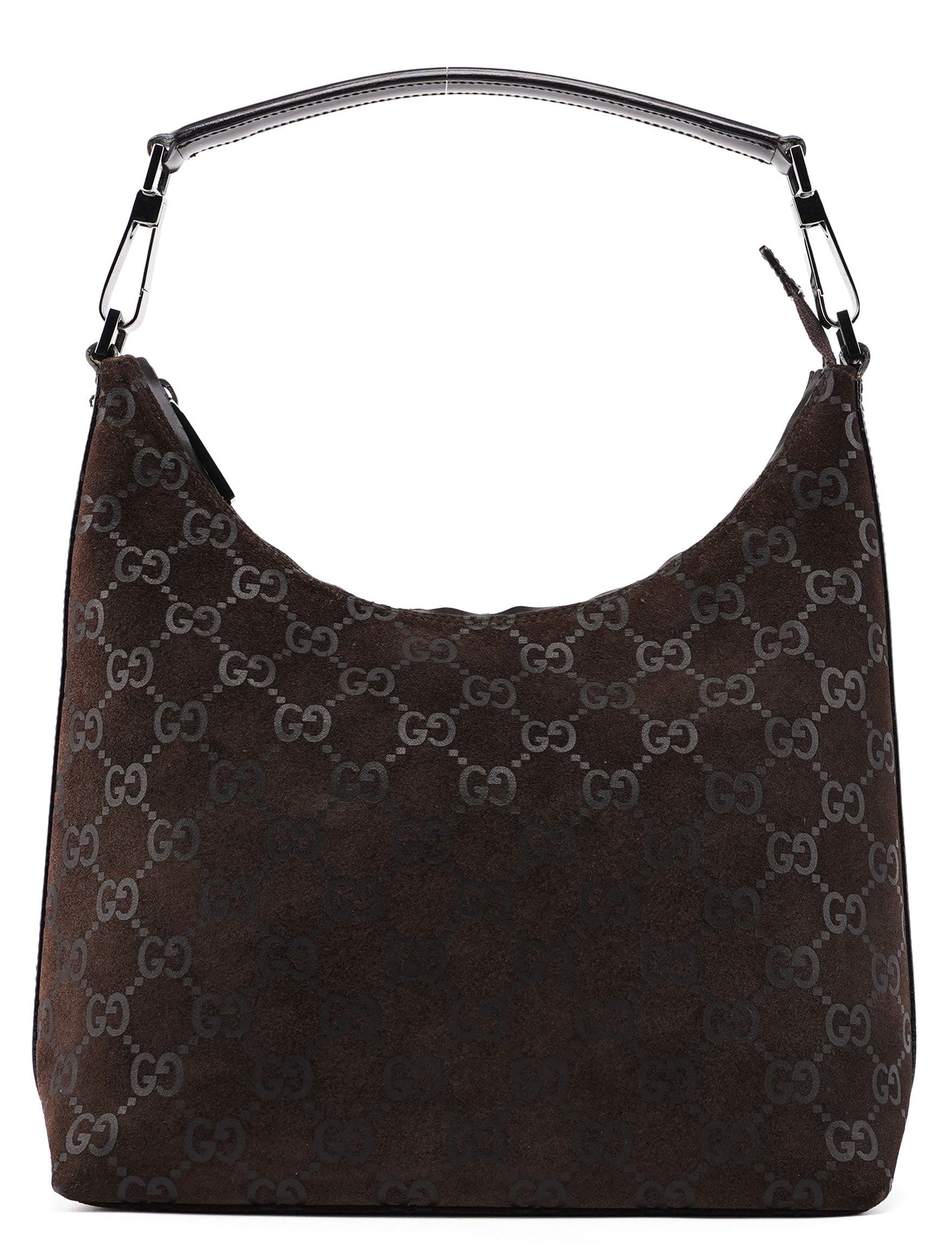1997 Brown Suede GG Shoulder Bag