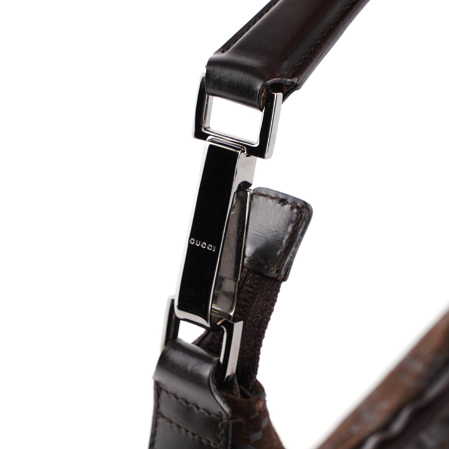 1997 Brown Suede GG Shoulder Bag