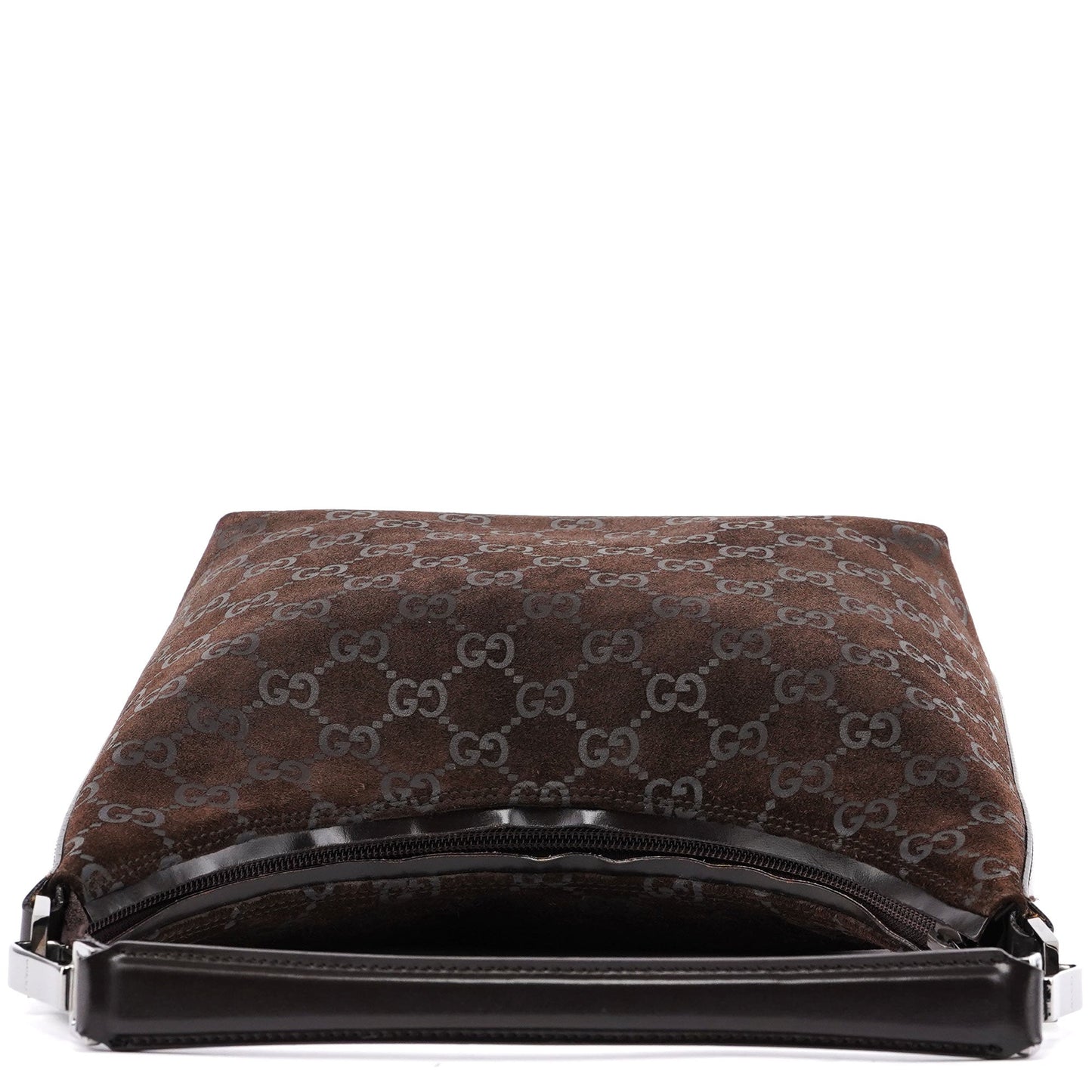 1997 Brown Suede GG Shoulder Bag