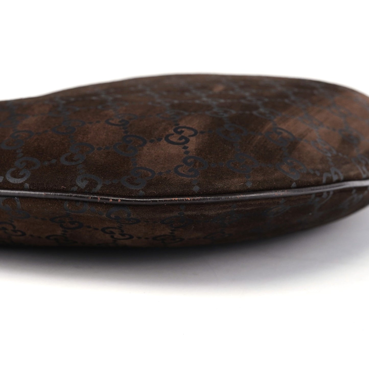 1997 Brown Suede GG Shoulder Bag