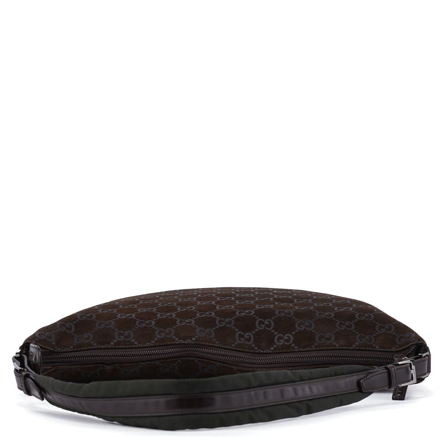 1997 Brown Suede GG Shoulder Bag