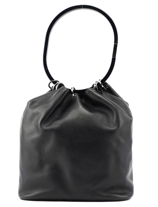 1999 Black Calfskin Ring Bag