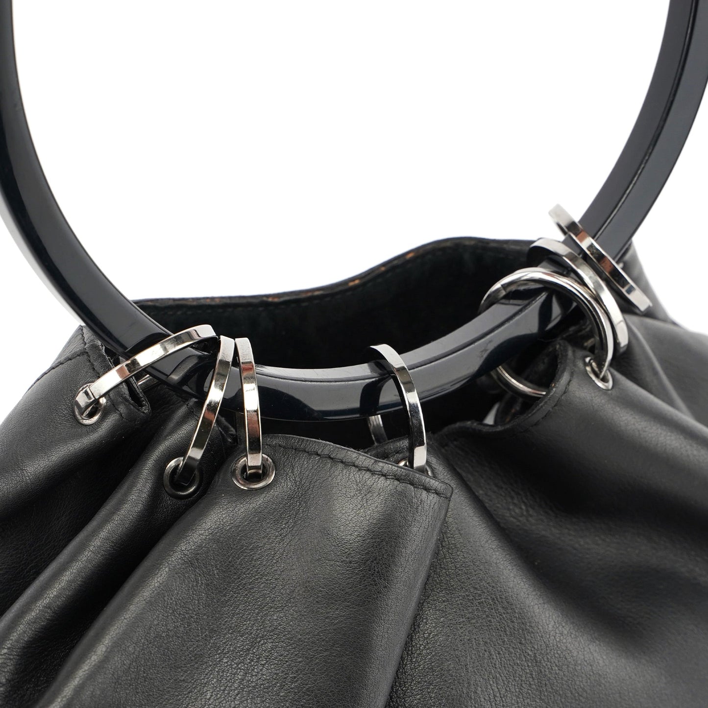 1999 Black Calfskin Ring Bag
