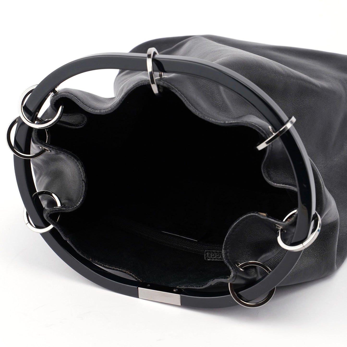 1999 Black Calfskin Ring Bag