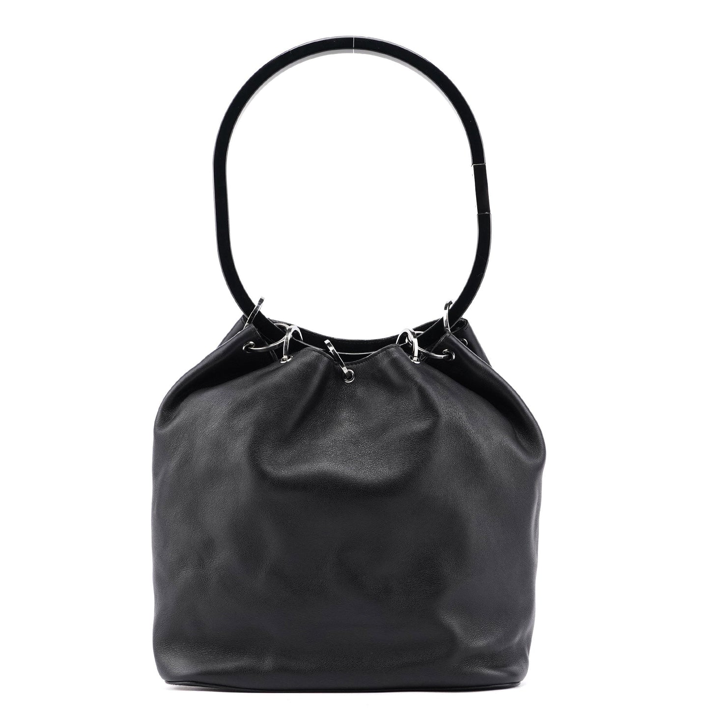 1999 Black Calfskin Ring Bag