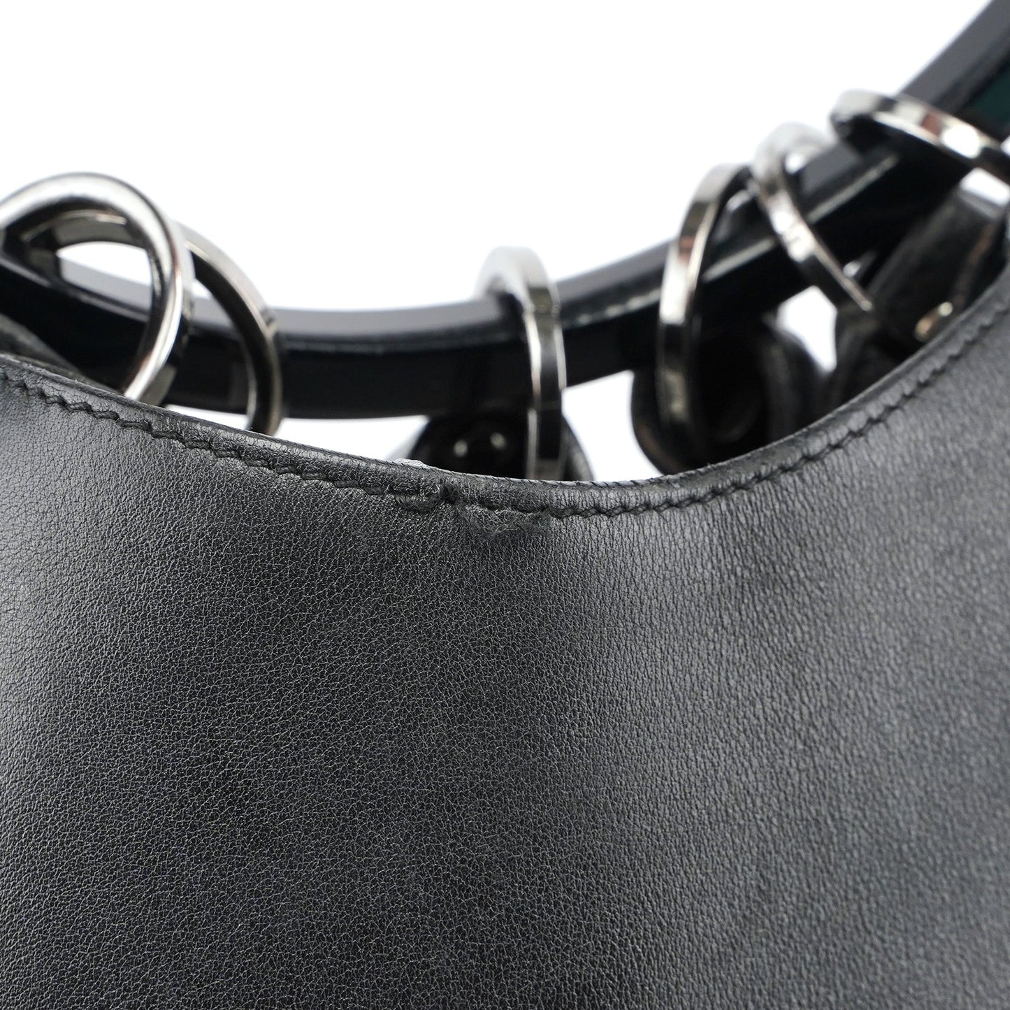 1999 Black Calfskin Ring Bag