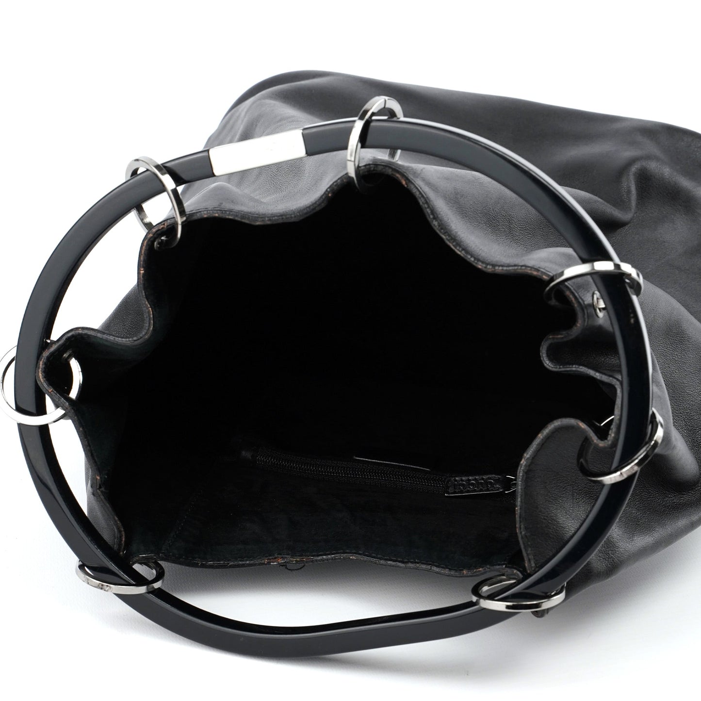 1999 Black Calfskin Ring Bag