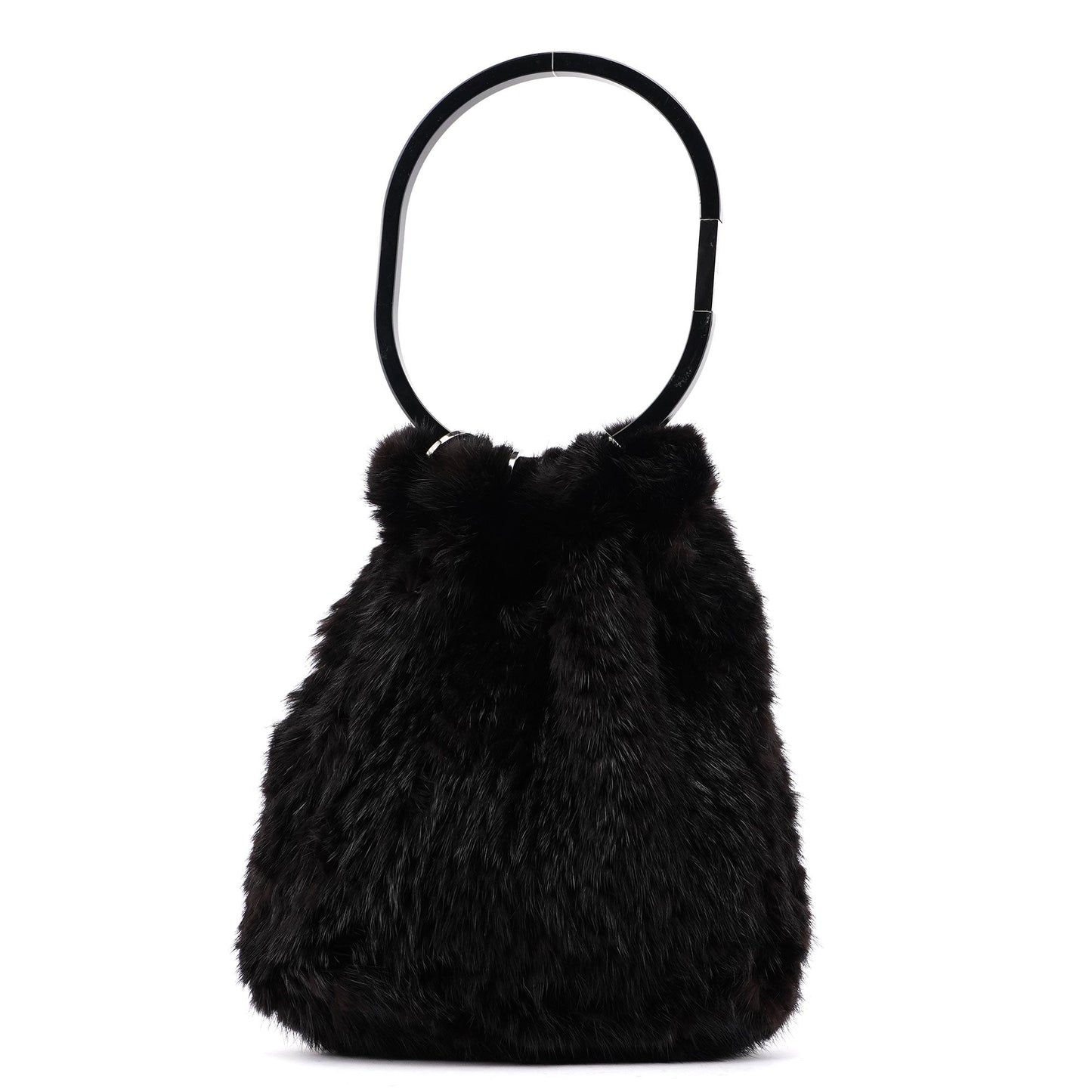 1999 Black Mink Fur Ring Bag 007 2129