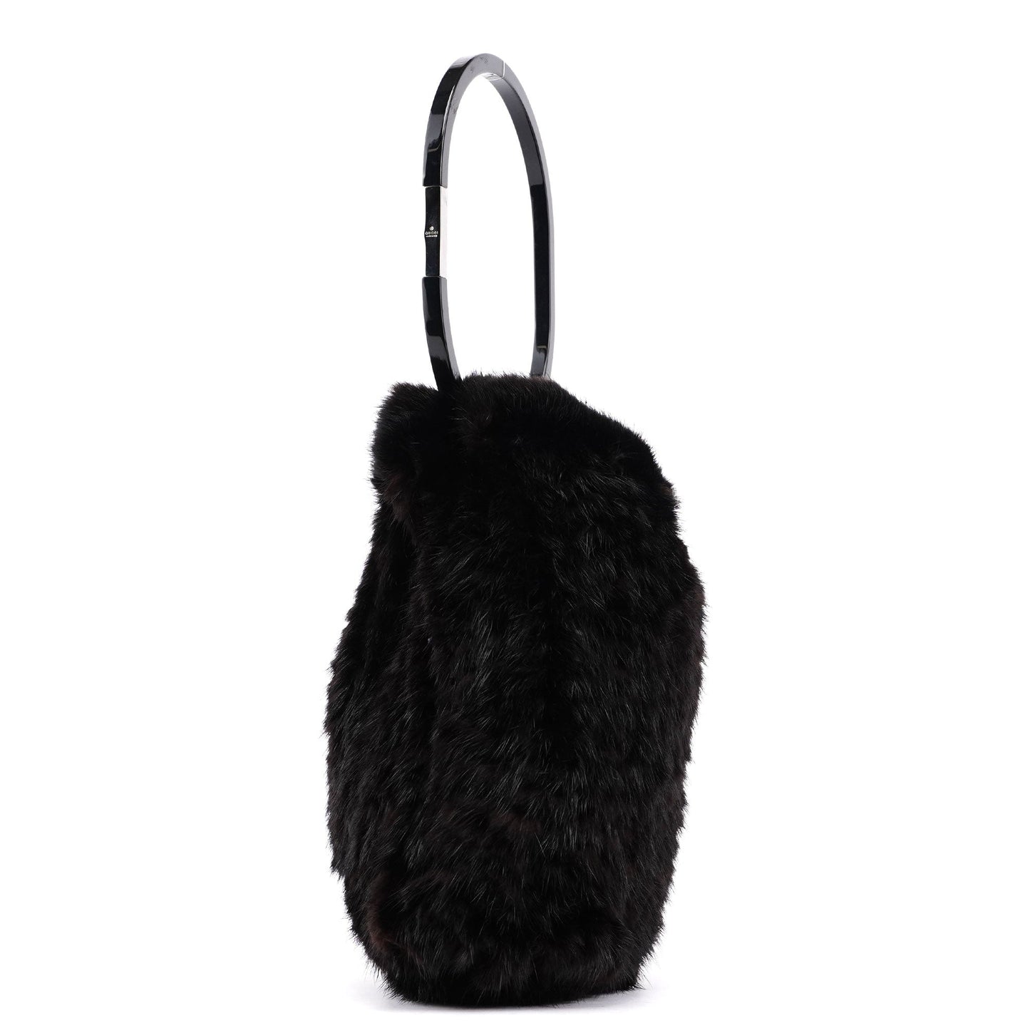 1999 Black Mink Fur Ring Bag 007 2129