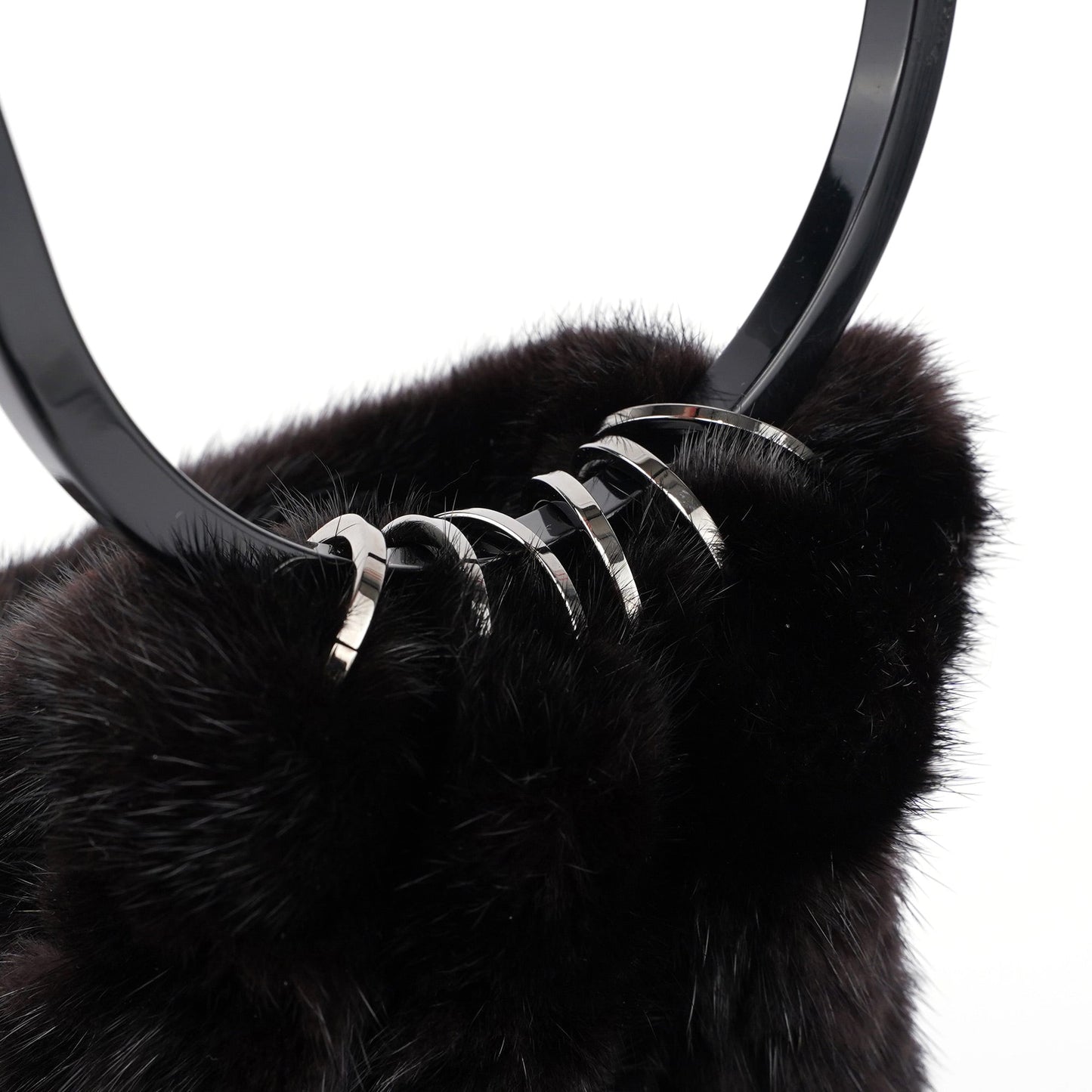 1999 Black Mink Fur Ring Bag 007 2129