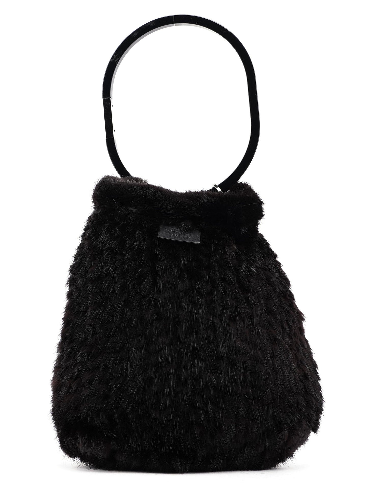 1999 Black Mink Fur Ring Bag 007 2129