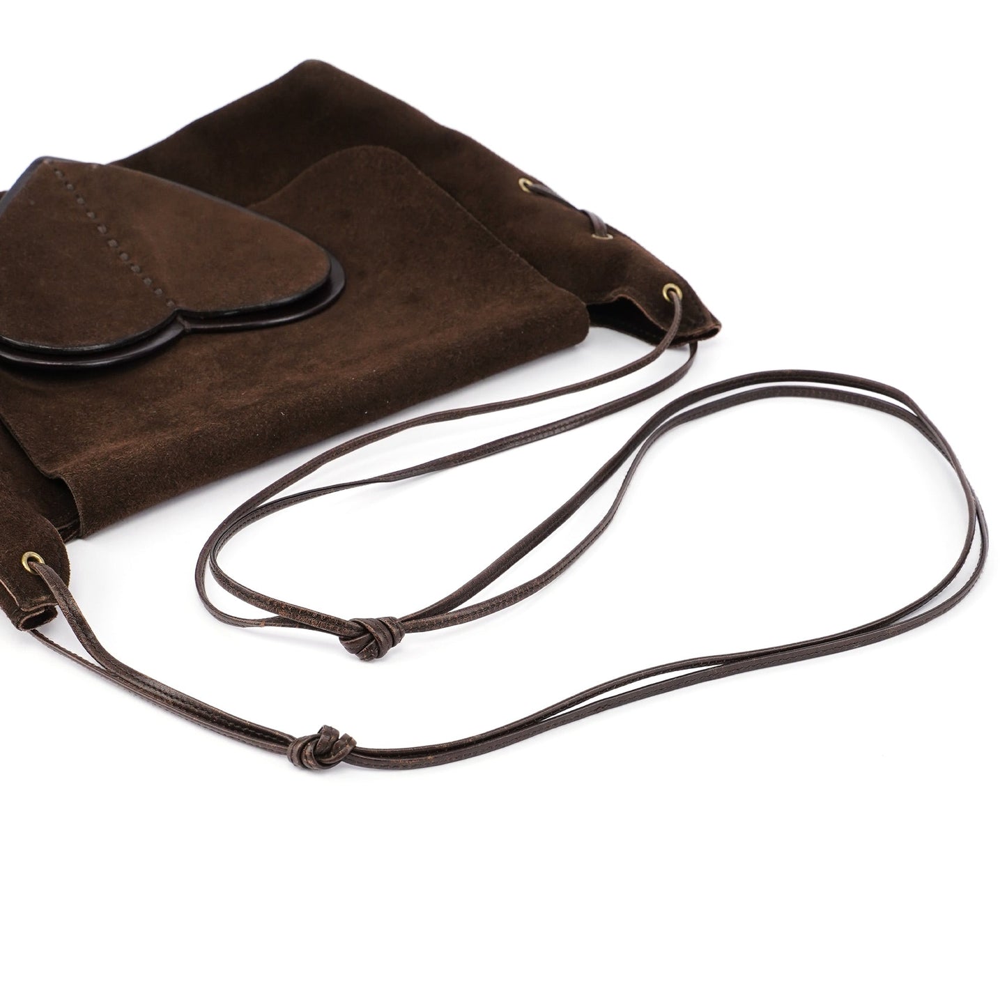 2001 Suede Heart Shoulder Bag