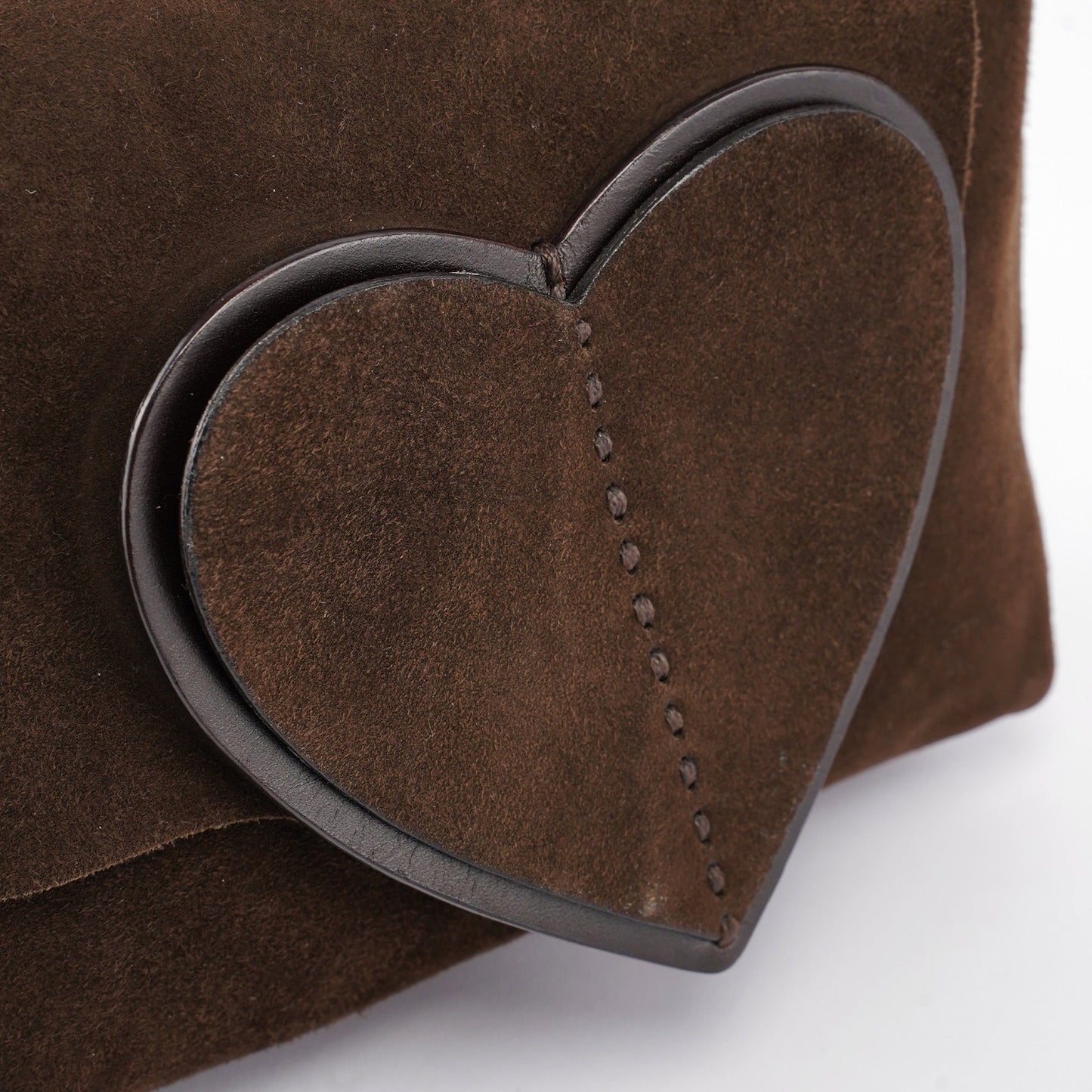 2001 Suede Heart Shoulder Bag
