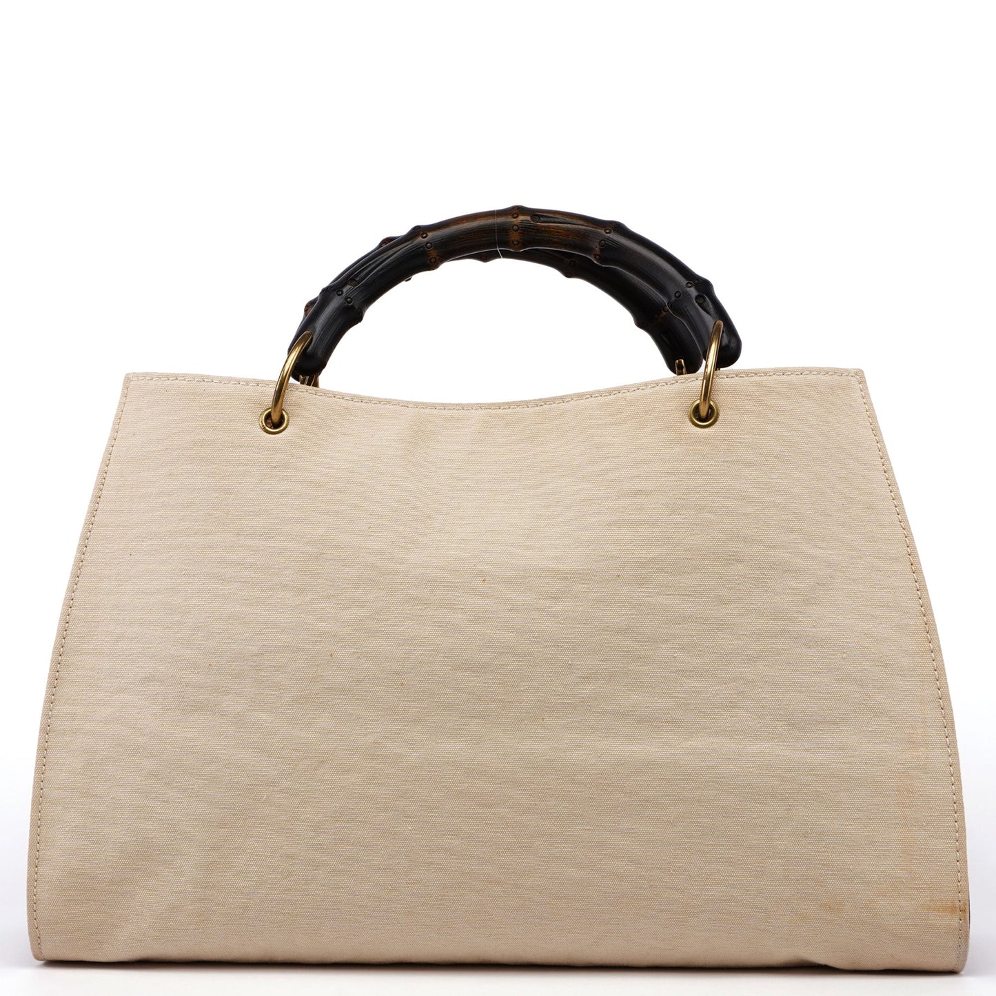 2002 Beige Canvas Bamboo Tote