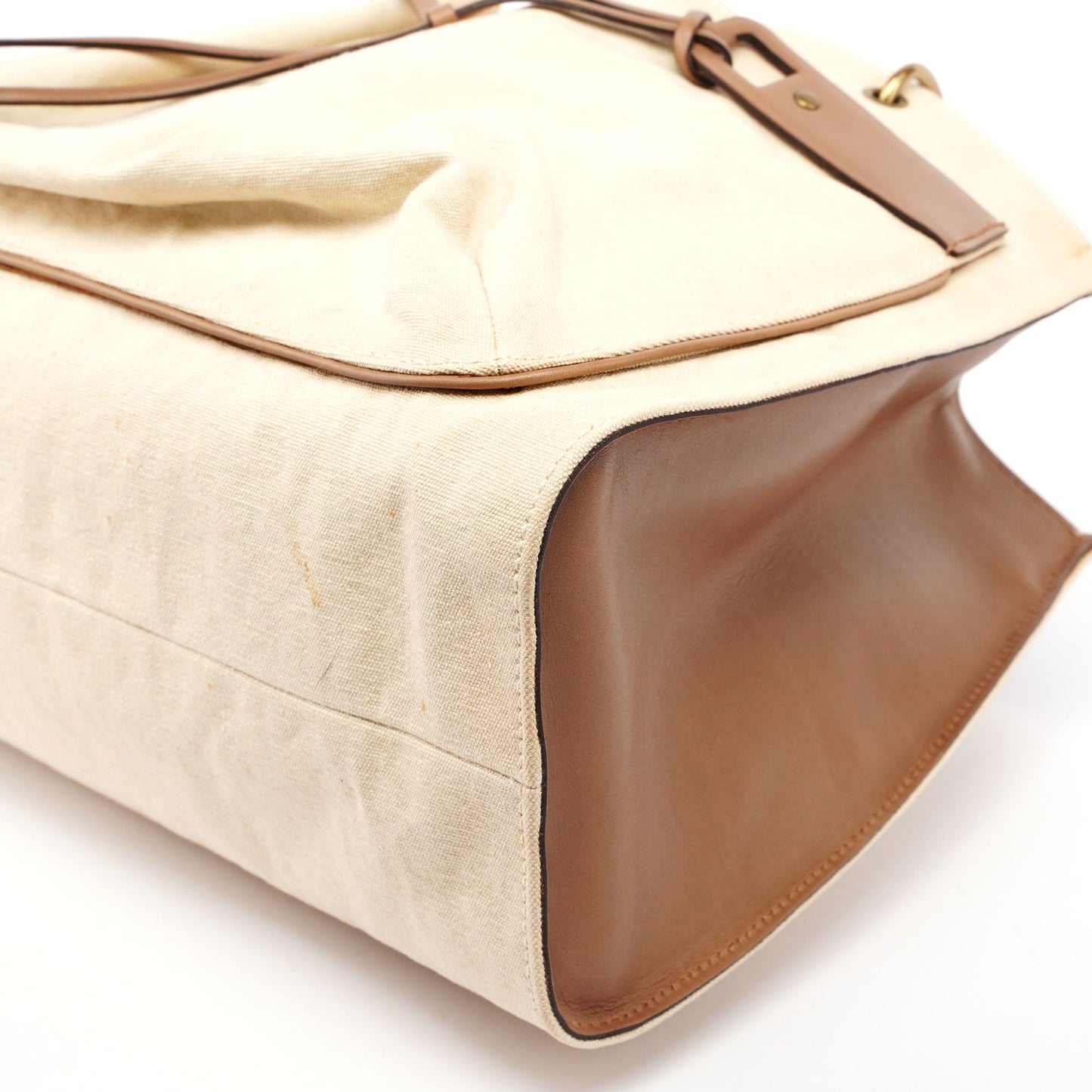 2002 Beige Canvas Bamboo Tote
