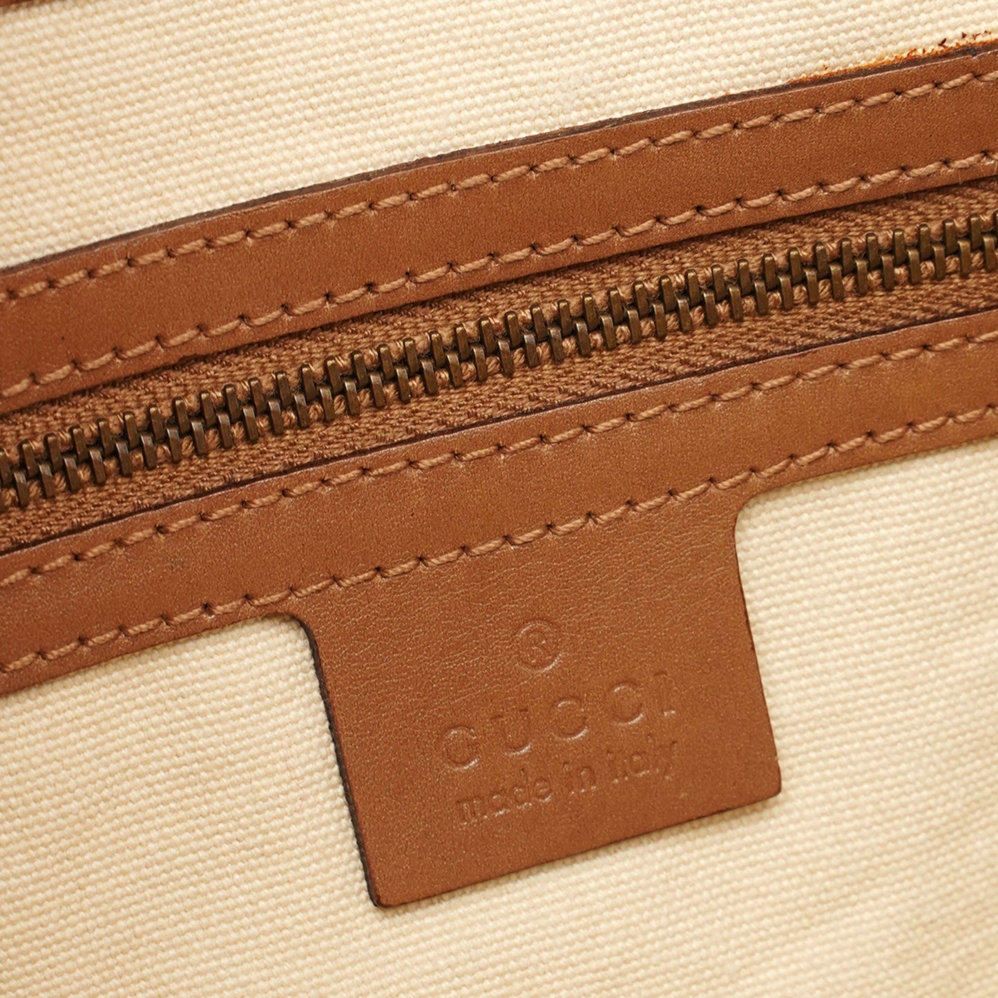 2002 Beige Canvas Bamboo Tote