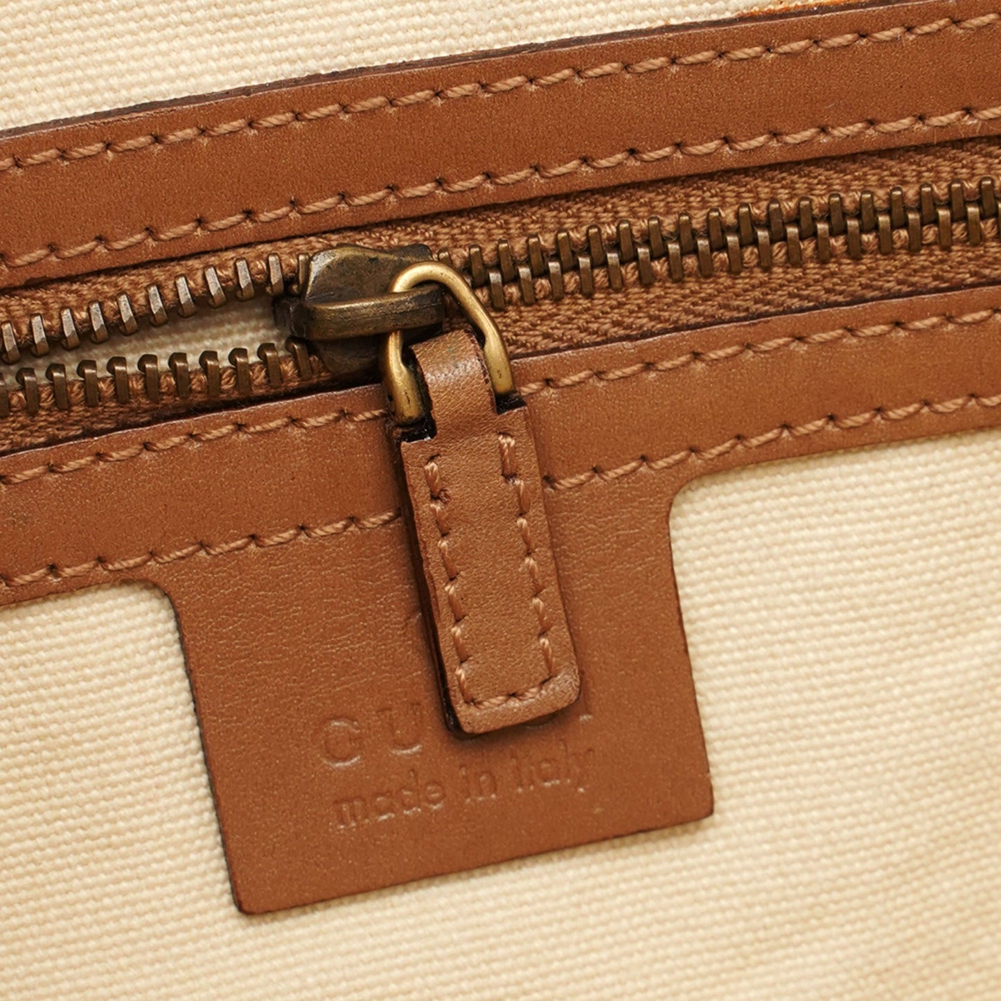 2002 Beige Canvas Bamboo Tote