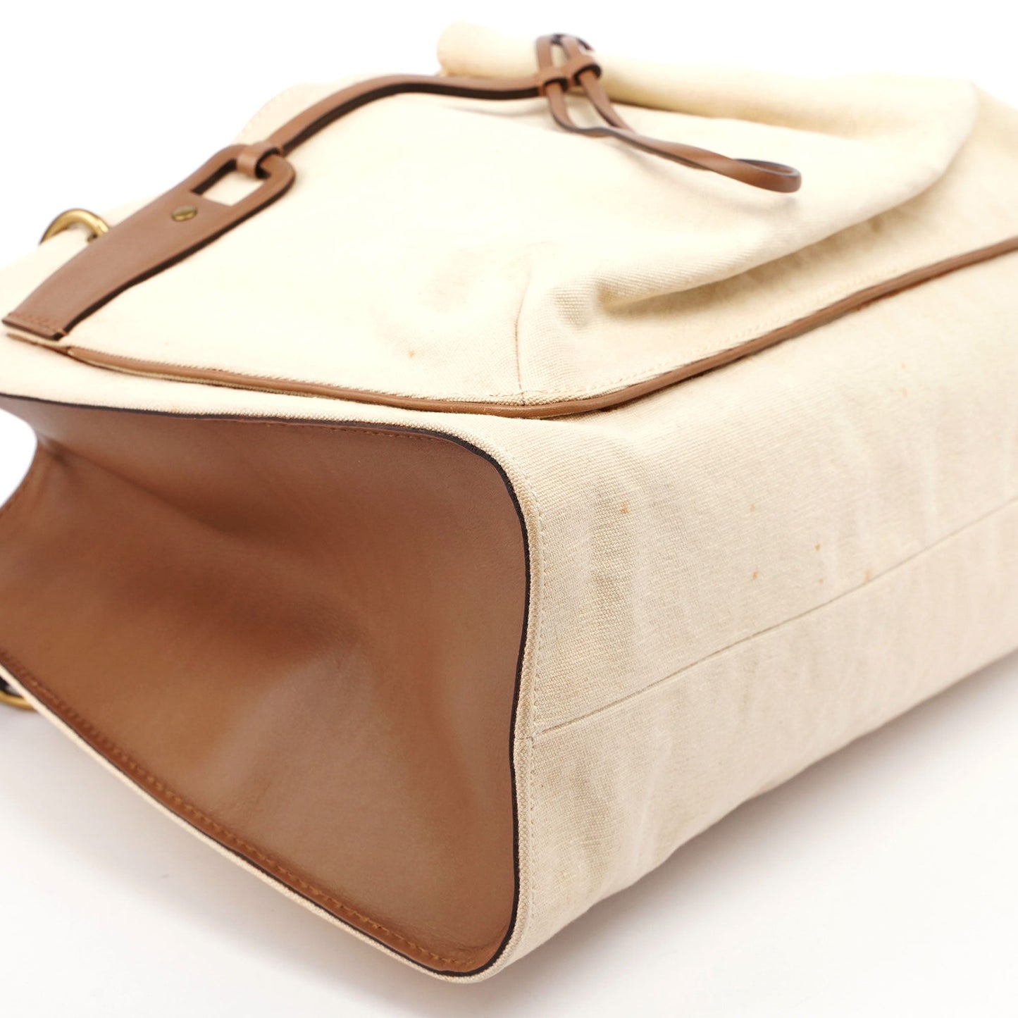 2002 Beige Canvas Bamboo Tote