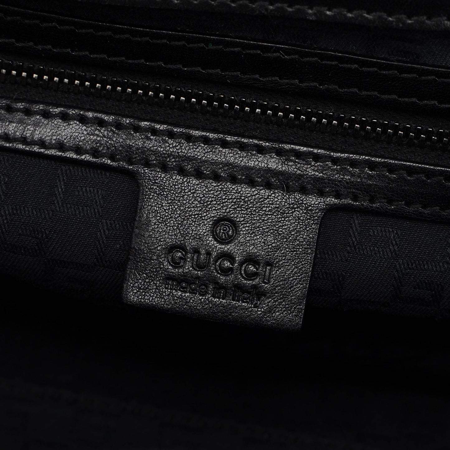 2002 Black Leather Runway Wood Handle Bag