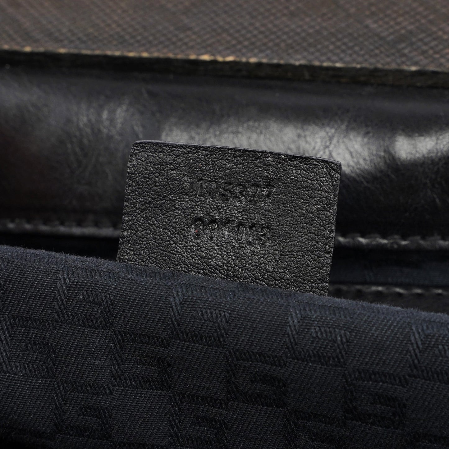 2002 Black Leather Runway Wood Handle Bag