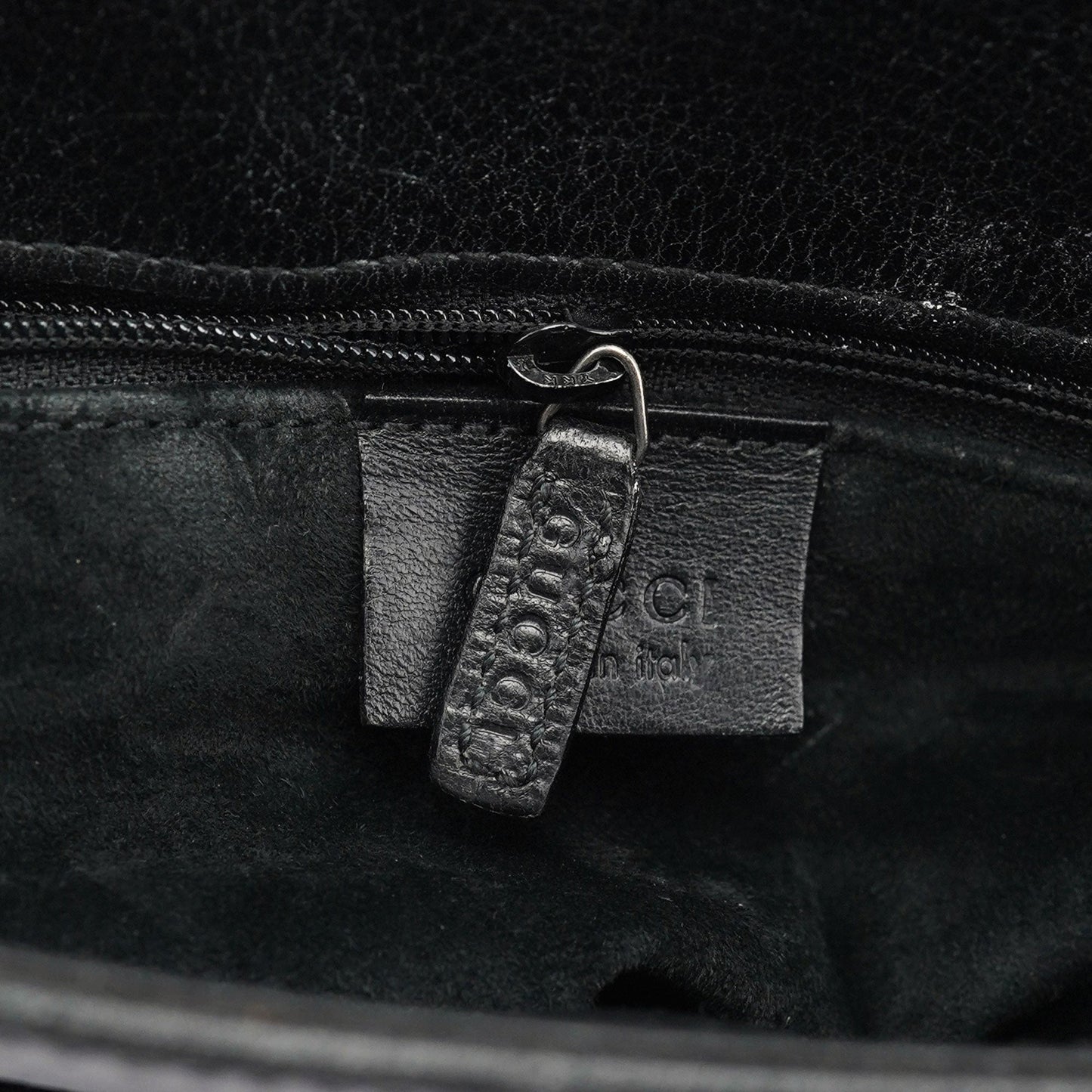 2002 Black Leather Turnlock Tote Bag