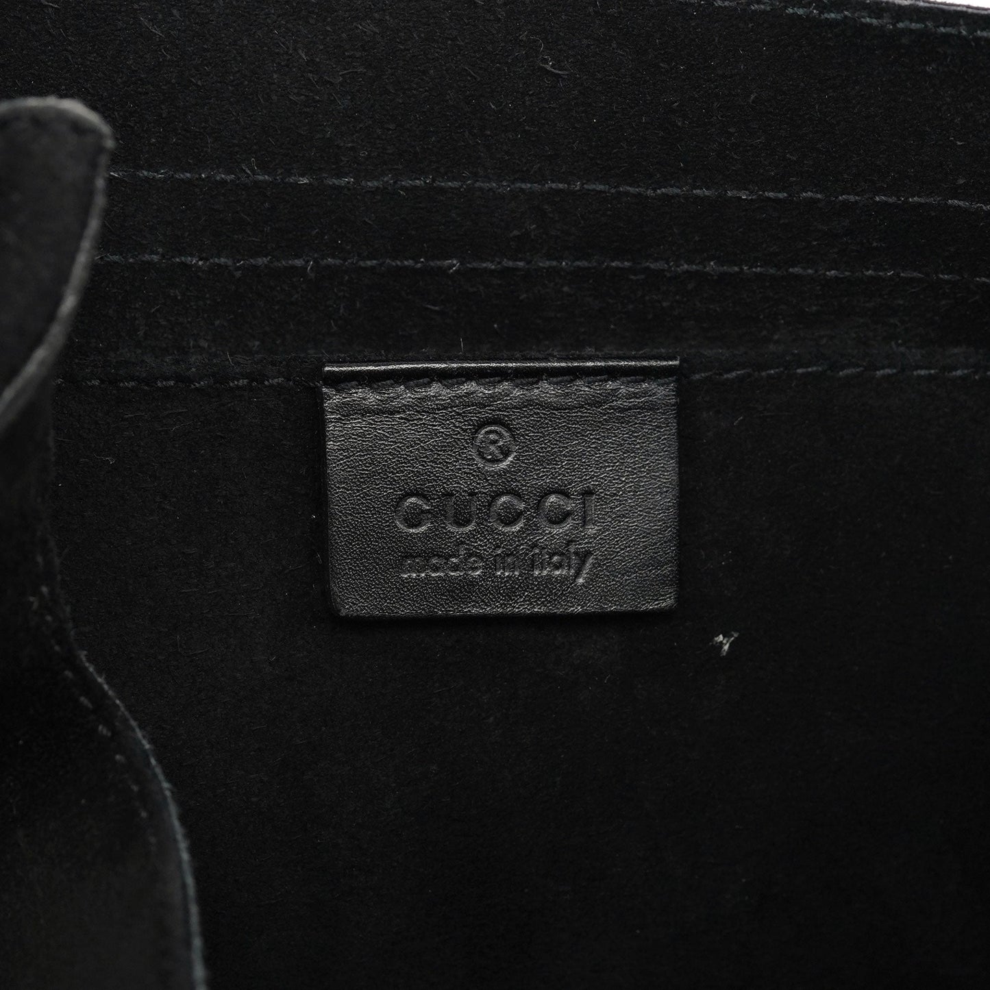 2002 Black Suede Heart Crossbody Bag