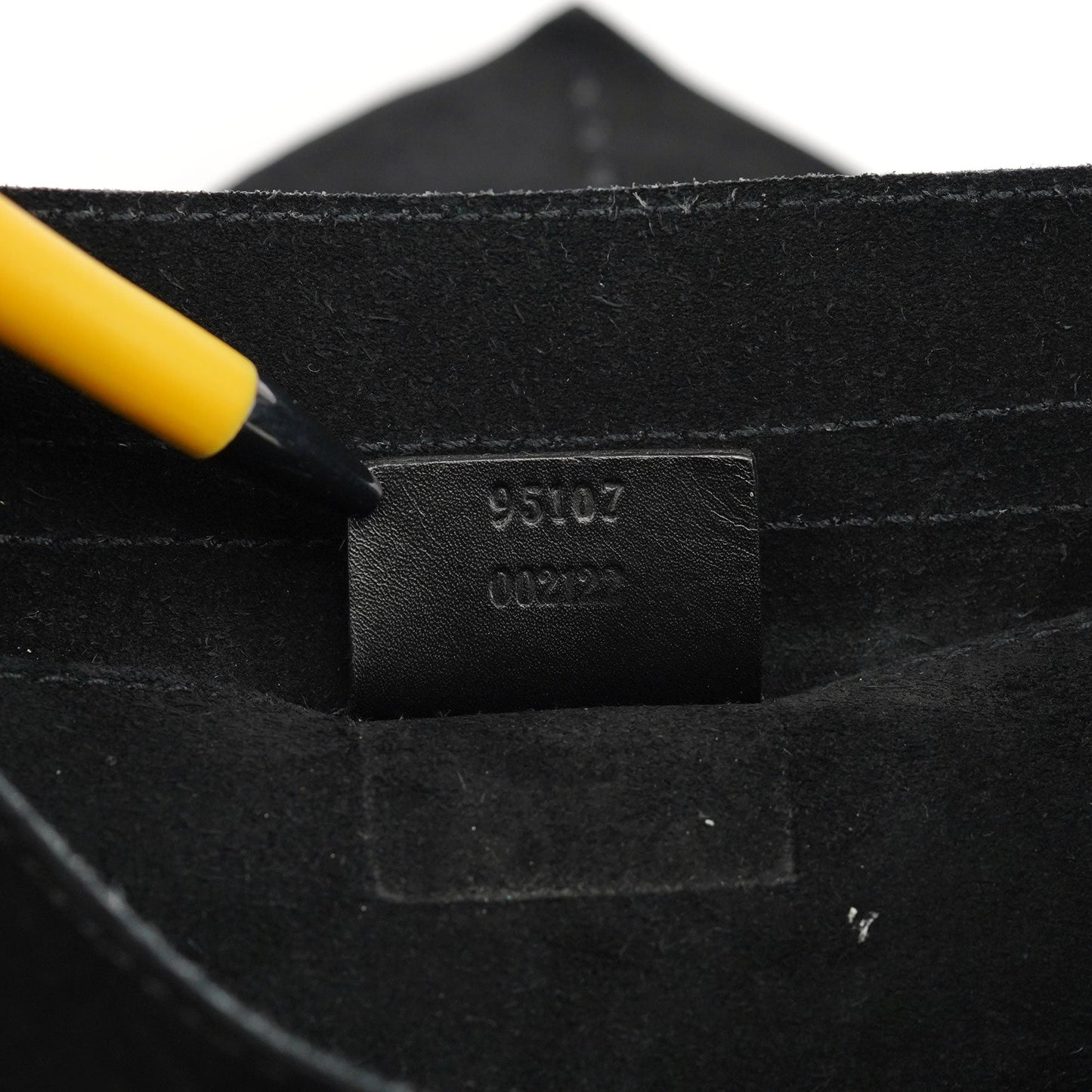 2002 Black Suede Heart Crossbody Bag