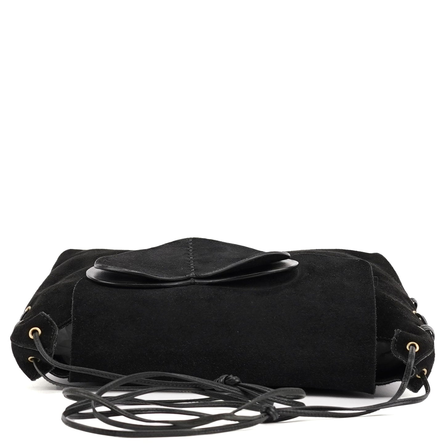 2002 Black Suede Heart Crossbody Bag