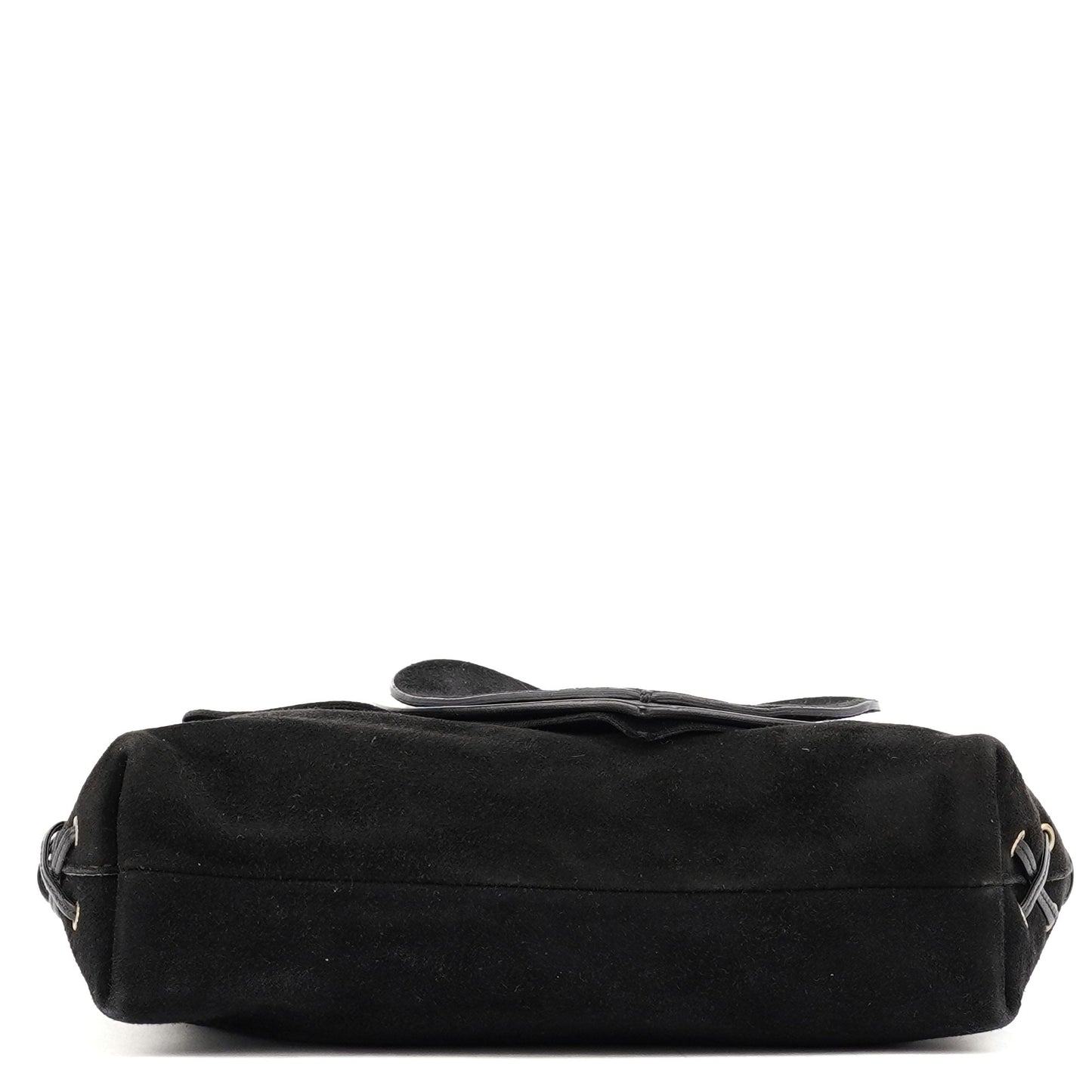 2002 Black Suede Heart Crossbody Bag