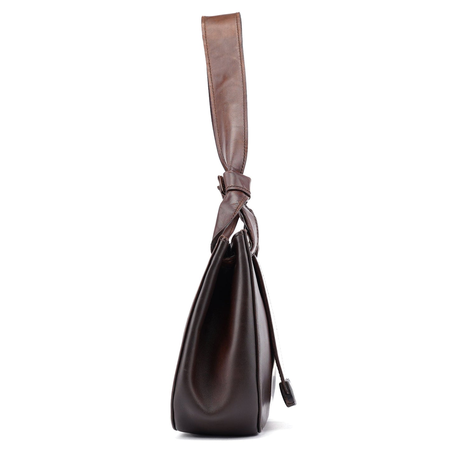 2002 Brown Calfskin Flap Shoulder Bag