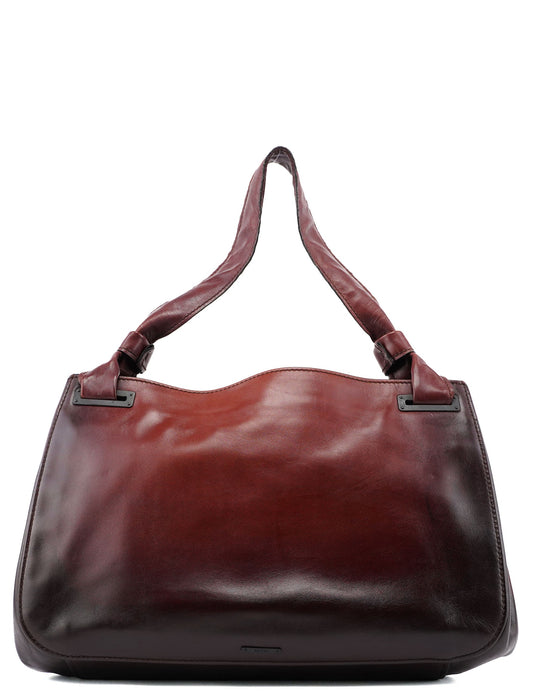2002 Burgundy Calfskin Shoulder Bag