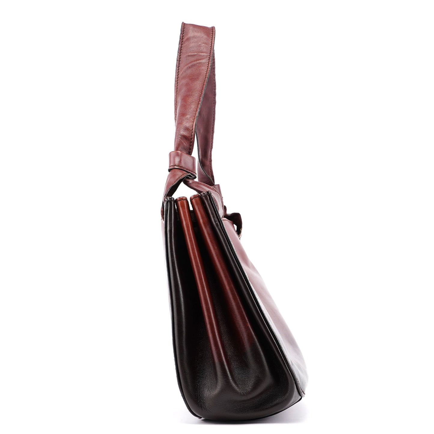 2002 Burgundy Calfskin Shoulder Bag